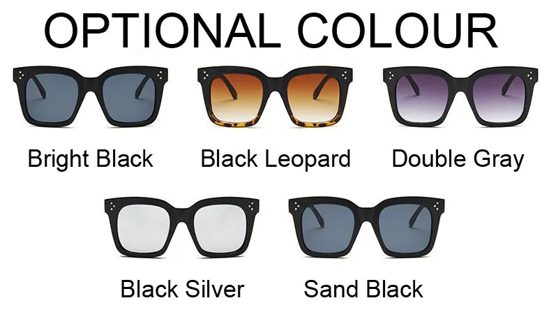 Classic Oversized Sunglasses Woman Brand Designer Mirror Plastic Female Sun Glasses Retro Fashion Big Frame Oculos De Sol - Lena & Miles Exquisite Boutique LLC.