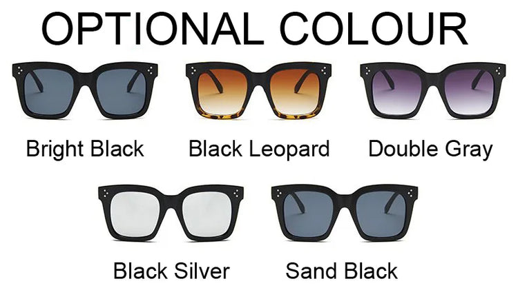 Classic Oversized Sunglasses Woman Brand Designer Mirror Plastic Female Sun Glasses Retro Fashion Big Frame Oculos De Sol - Lena & Miles Exquisite Boutique LLC.