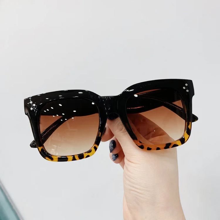 Brand Designer Square Sunglasses Women Retro Big Frame Shades Female Sun Glasses Fashion Vintage Gradient Oculos De Sol - Lena & Miles Exquisite Boutique LLC.