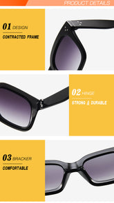 2025 Sunglasses Lady Flat Top Eyewear Lunette - Lena & Miles Exquisite Boutique LLC.