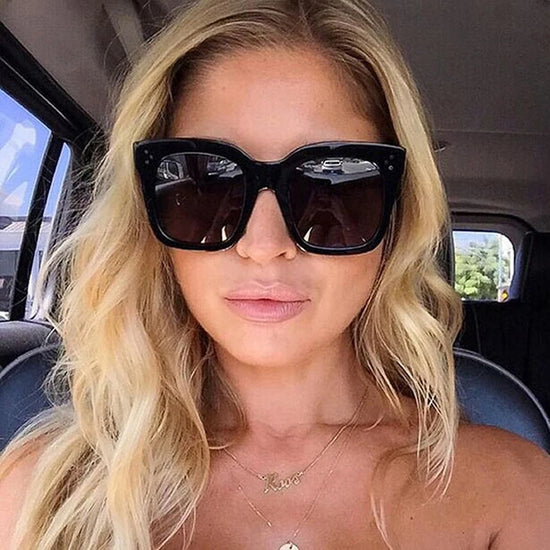 Classic Oversized Sunglasses Woman Brand Designer Mirror Plastic Female Sun Glasses Retro Fashion Big Frame Oculos De Sol - Lena & Miles Exquisite Boutique LLC.