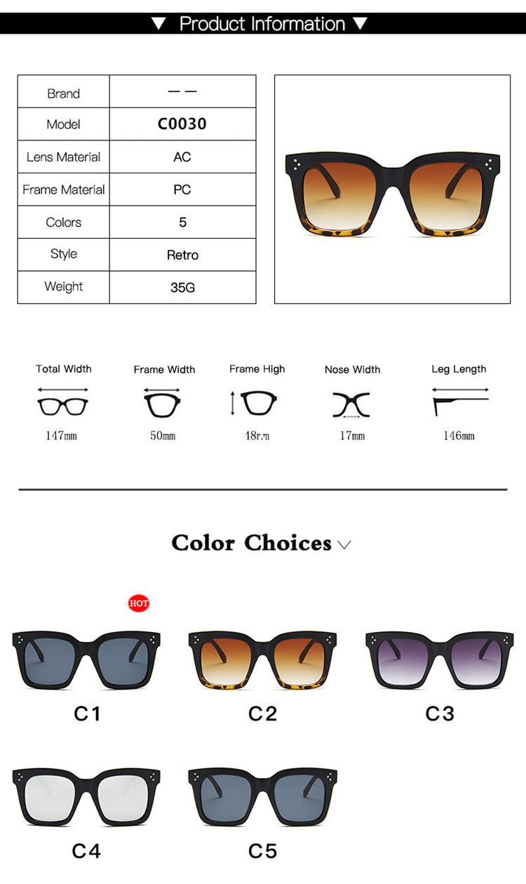2025 Sunglasses Lady Flat Top Eyewear Lunette Femme Women Luxury Brand Sunglasses Women Rivet Sun Glasse UV400 - Lena & Miles Exquisite Boutique LLC.