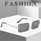 Rimless Square Sunglasses Man Brand Designer - Lena & Miles Exquisite Boutique LLC.