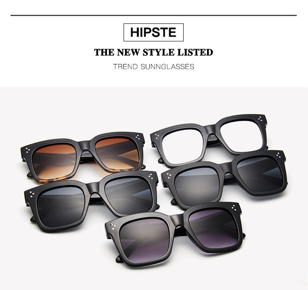 2025 Sunglasses Lady Flat Top Eyewear Lunette Femme Women Luxury Brand Sunglasses Women Rivet Sun Glasse UV400 - Lena & Miles Exquisite Boutique LLC.