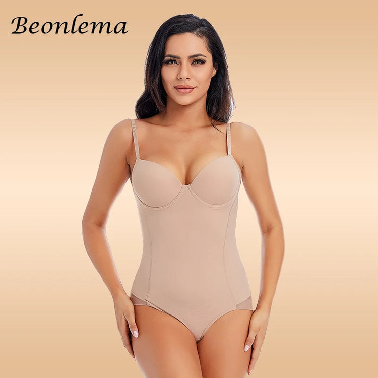 Bodysuit Women Shapewear Body Shaper With Cup Compression Bodies Belly Sheath Waist Trainer Reductive Slimming Underwear - Lena & Miles Exquisite Boutique LLC.