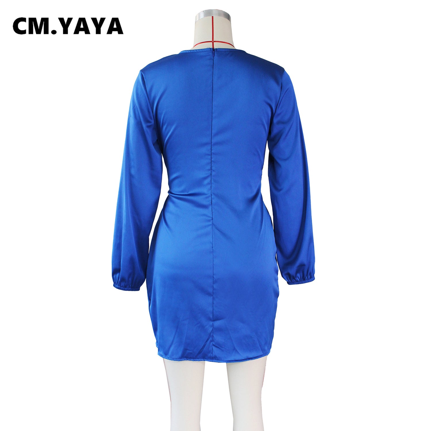 CM.YAYA Women Long Sleeve Lace Tie Up V- - Lena & Miles Exquisite Boutique LLC.