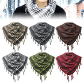 Winter Scarf Plaid Hijab Bandana Hiking Scarves - Lena & Miles Exquisite Boutique LLC.