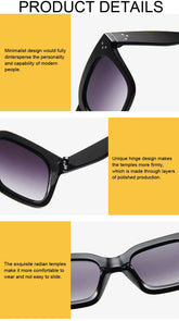 Classic Oversized Sunglasses Woman Brand Designer Mirror Plastic Female Sun Glasses Retro Fashion Big Frame Oculos De Sol - Lena & Miles Exquisite Boutique LLC.