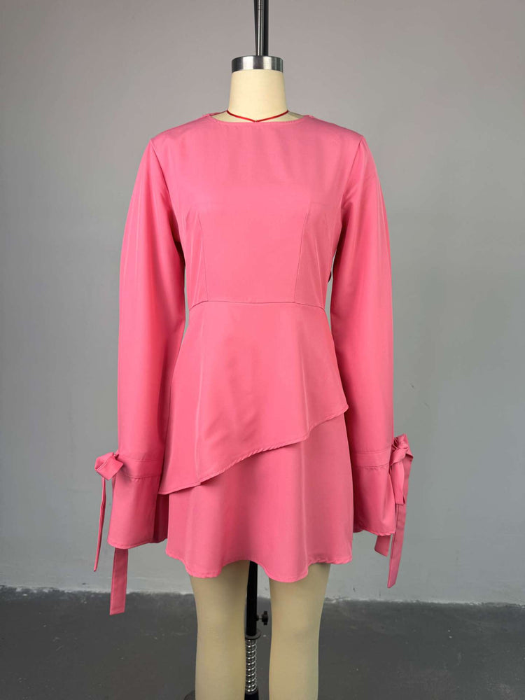 CM.YAYA Women Tie Up Bow Long Sleeve O- - Lena & Miles Exquisite Boutique LLC.