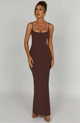 Mozision Spaghetti Strap Backless Bodycon - Lena & Miles Exquisite Boutique LLC.