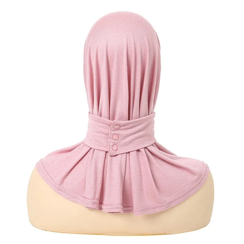 Classical Islam Women Ready To Wear Snap Fastener Hijabs For Woman Full Cover Head Wraps Scarf Turban Caps Turbante Mujer - Lena & Miles Exquisite Boutique LLC.