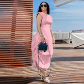 CMYAYA Loose DrawString Women O-neck Sleeve - Lena & Miles Exquisite Boutique LLC.