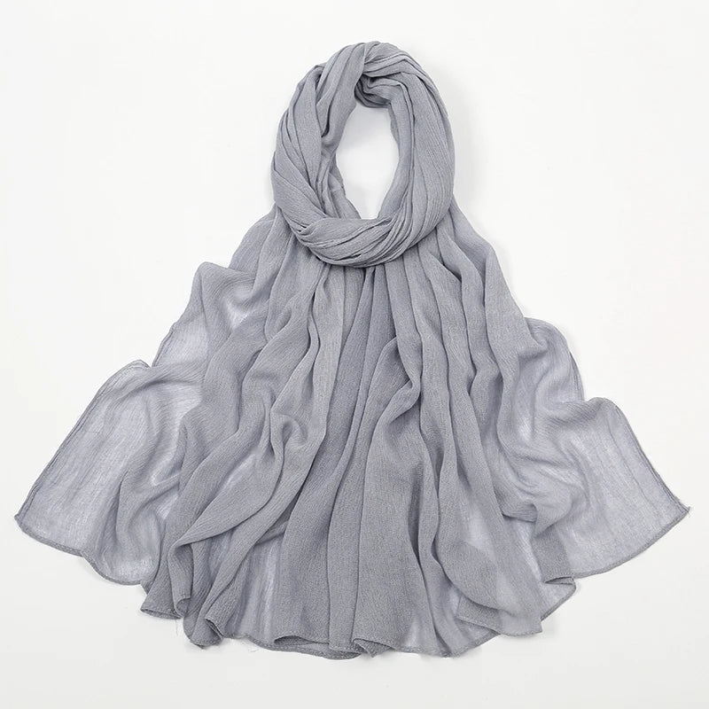 New Crinkle Rayon Hijab For Women Muslim Scarf - Lena & Miles Exquisite Boutique LLC.