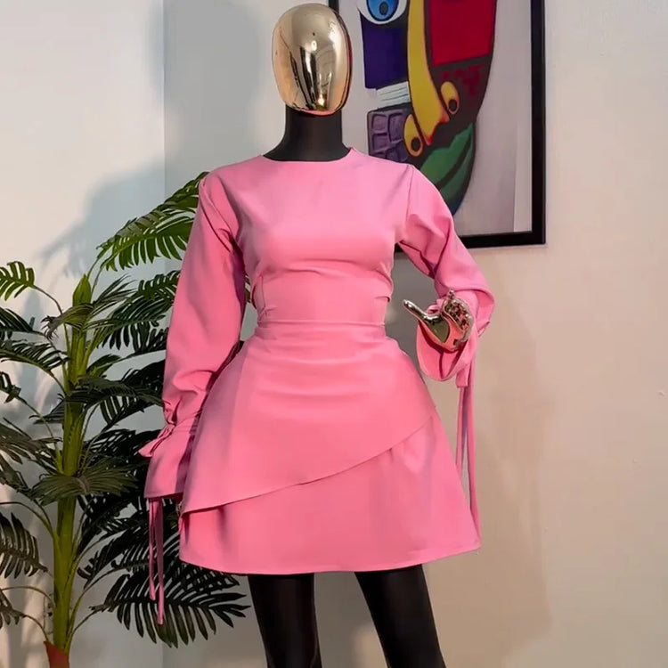 CM.YAYA Women Tie Up Bow Long Sleeve O- - Lena & Miles Exquisite Boutique LLC.