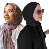 Ready To Wear Fastener Instant Hijab for Muslim - Lena & Miles Exquisite Boutique LLC.