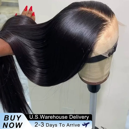 40 50 Inch Straight Human Hair Wig 13x6 HD Lace Frontal 100% Human Hair Wigs 250 Density Remy Pre Plucked Lace Front Closure Wig