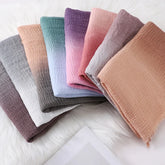 Two Color Crinkle Gradient Color Hijab Tie - Lena & Miles Exquisite Boutique LLC.