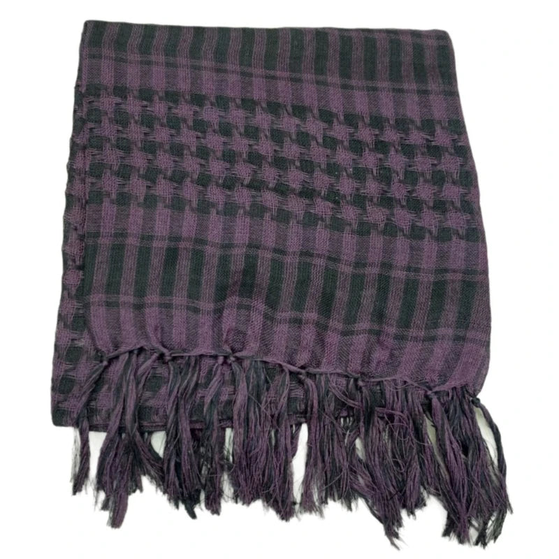 Classical Headwrap Shemagh Scarf for Sun Protections Arab Keffiyeh Headscarf Arabian Dubai Headcover Ethnic Hijab Shawl - Lena & Miles Exquisite Boutique LLC.