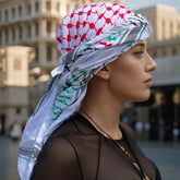 136X133CM Tactical Desert Shemagh Keffiyeh Arab Tessel Scarf Wrap Outdoor Windproof Dustproof Face Protective Scarf Men Women - Lena & Miles Exquisite Boutique LLC.