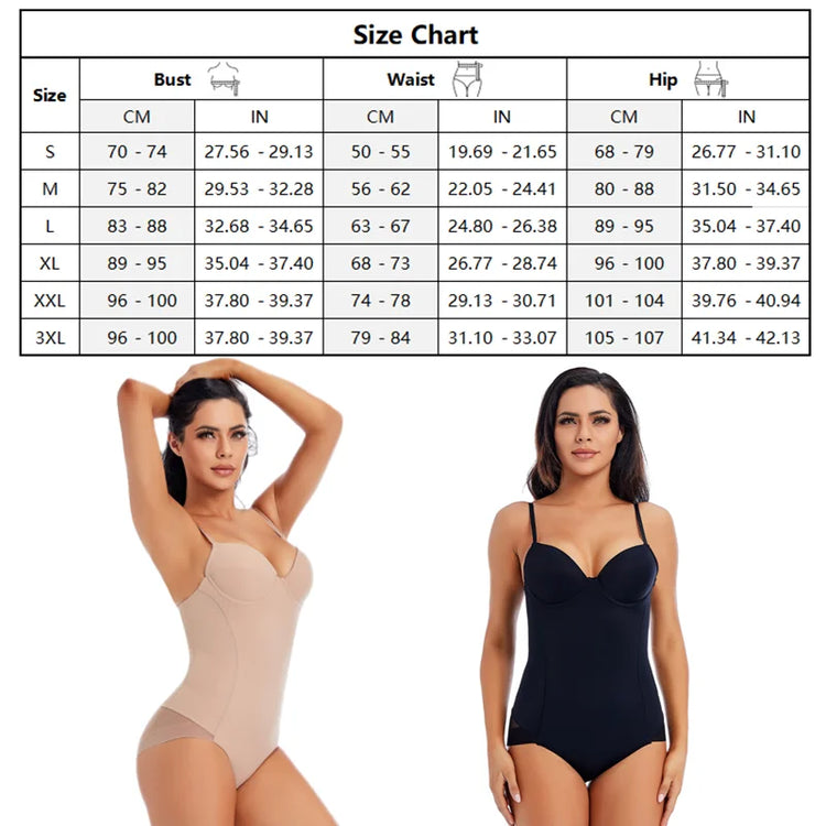 Bodysuit Women Shapewear Body Shaper With Cup Compression Bodies Belly Sheath Waist Trainer Reductive Slimming Underwear - Lena & Miles Exquisite Boutique LLC.