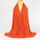 Ramadan Muslim Chiffon Hijabs For Woman Plain - Lena & Miles Exquisite Boutique LLC.