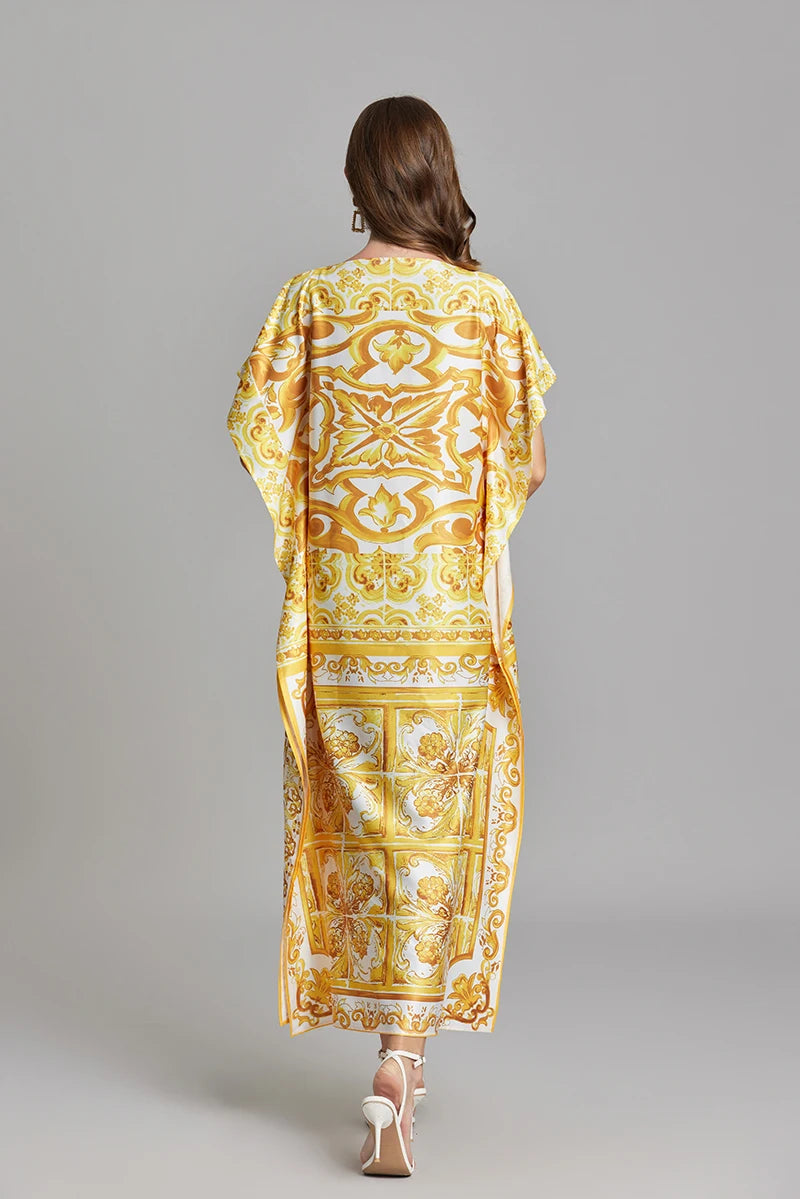 JAMERARY New Summer Holiday Golden Flower - Lena & Miles Exquisite Boutique LLC.