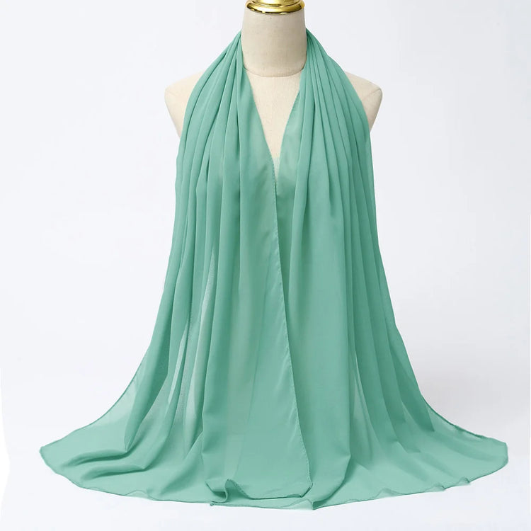 Muslim Chiffon Hijab Scarf Women Long Solid - Lena & Miles Exquisite Boutique LLC.