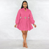 CM.YAYA Long Sleeve with Belt Single Breasted - Lena & Miles Exquisite Boutique LLC.