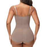 Women Tummy Control Body Shaper Mesh Slimming Waist Briefs Bodysuit V Neck Body Shaper Butt Lifter Smooth Body with Built in Bra - Lena & Miles Exquisite Boutique LLC.