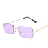 Rimless Rectangle Sunglasses Women UV400 Driving Sun Glasses Men Clear Color Summer Accessories Square Small Size - Lena & Miles Exquisite Boutique LLC.