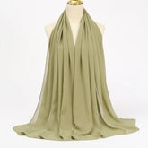 Muslim Chiffon Hijab Scarf Women Long Solid - Lena & Miles Exquisite Boutique LLC.