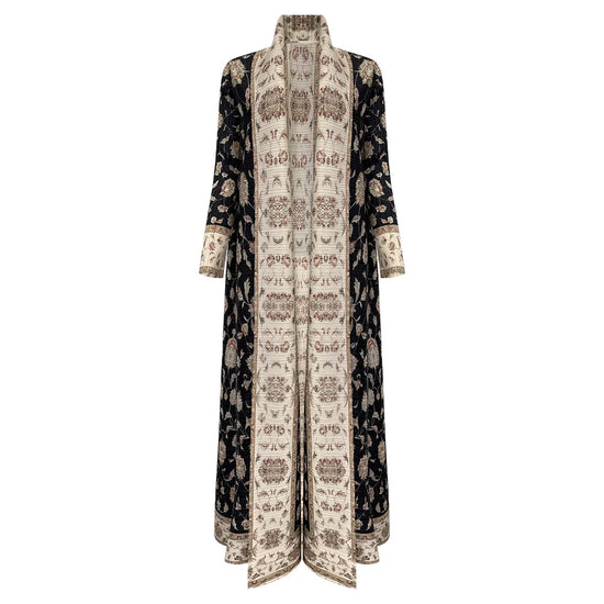 Miyake Pleated Vintage Printed Turndown Collar Long Coats Women 2025 New Original Designer Dubai Abaya Fashion Elegant Dress