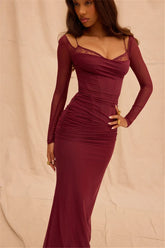 Mozision Elegant Sheer Long Sleeve Sexy - Lena & Miles Exquisite Boutique LLC.