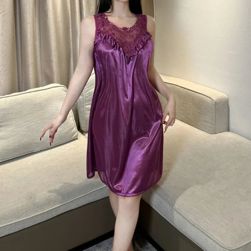 Women Loose Casual Purple Lace Long Dress - Lena & Miles Exquisite Boutique LLC.