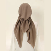 Wholesale Cotton Instant Muslim Hijab Inner Wrap Undercap Triangle Scarf Hijab Plain Islamic Turban Bonnet Soft Headband Hat - Lena & Miles Exquisite Boutique LLC.