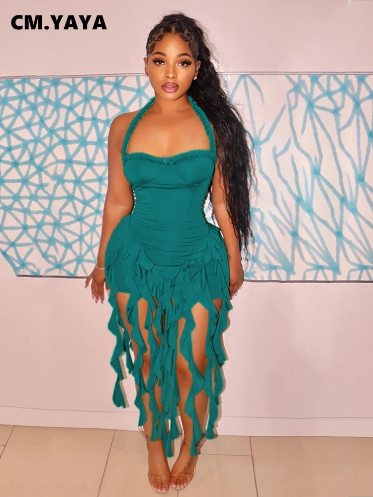 CM.YAYA Women Sleeveless Strapless Halter - Lena & Miles Exquisite Boutique LLC.