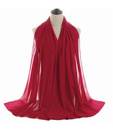 Ramadan Muslim Chiffon Hijabs For Woman Plain - Lena & Miles Exquisite Boutique LLC.