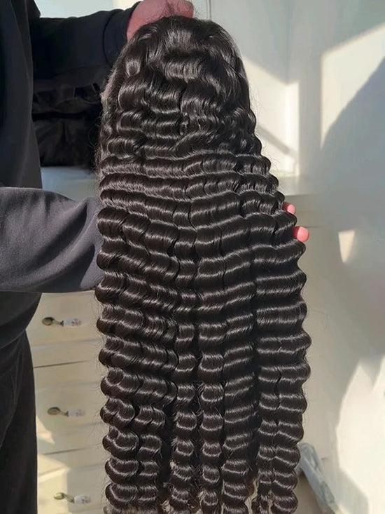 Loose Deep Wave Wigs 100% Human Hair Wigs Water Wave Brazilian HD Lace Frontal Wig 13x6 HD Lace Front Human Hair Wig For Women