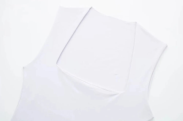 TRZA-Skinny Bodysuits for Women, Sexy Fashion, Square Neck, Sleeveless, Snap-Button, Female Playsuits, Mujer - Lena & Miles Exquisite Boutique LLC.