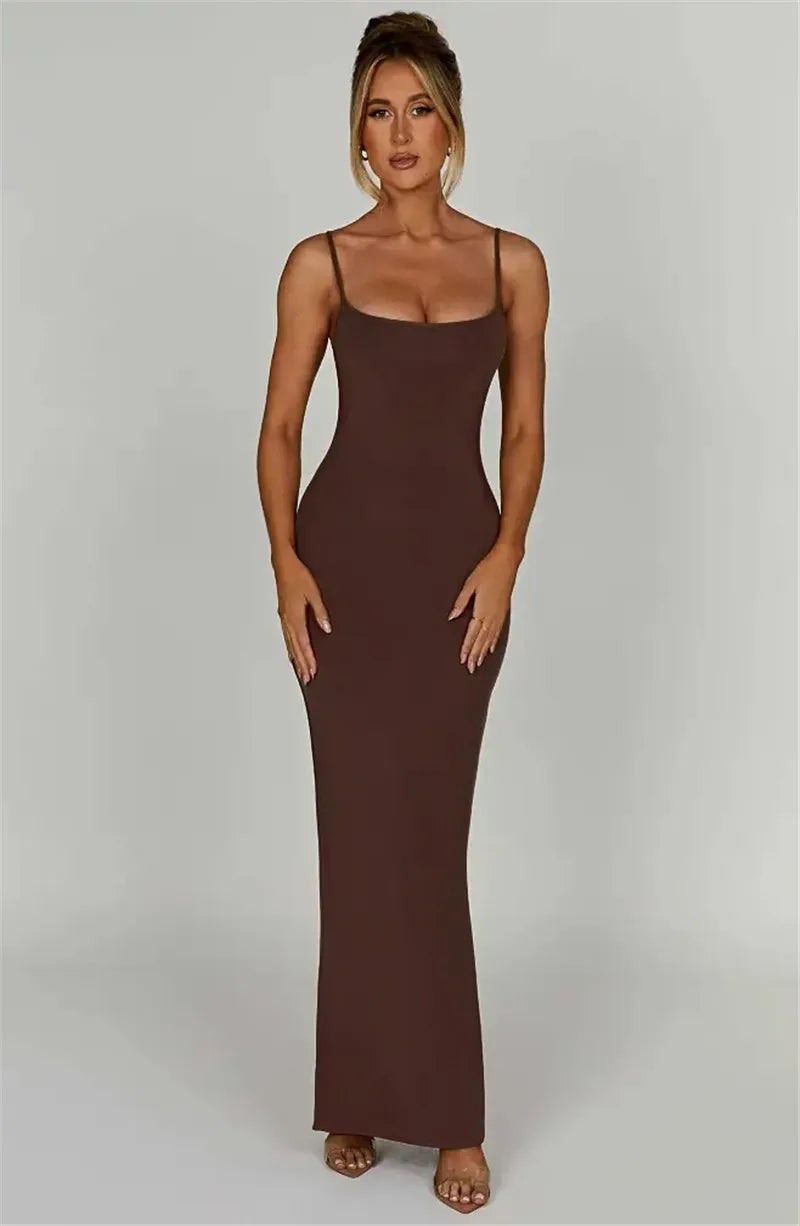 Mozision Spaghetti Strap Backless Bodycon - Lena & Miles Exquisite Boutique LLC.
