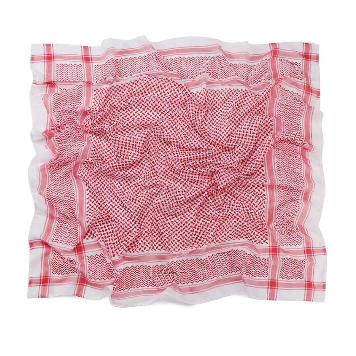 New Arab Shemagh Muslim Keffiyeh Head Wrap Tactical Desert Head Neck Scarf Military Shawl Arabic Scarf Headwear with Agal Rope - Lena & Miles Exquisite Boutique LLC.
