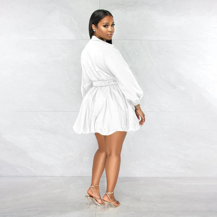 CM.YAYA Long Sleeve with Belt Single Breasted - Lena & Miles Exquisite Boutique LLC.