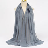 Muslim Chiffon Hijab Scarf Women Long Solid - Lena & Miles Exquisite Boutique LLC.