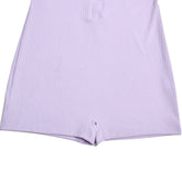 Sibybo Basics Ribbed Playsuit Casual Long Sleeves Button Top Fashion Solid Color High Waist Skinny Playsuit Autumn Women Clothes - Lena & Miles Exquisite Boutique LLC.