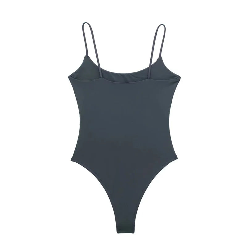 TRAF White Black Body Woman 2024 Sleeveless Tight Bodysuit Lingerie Sexy Woman Bodys Bodycon Backless Bodysuit Women Summer Tops - Lena & Miles Exquisite Boutique LLC.