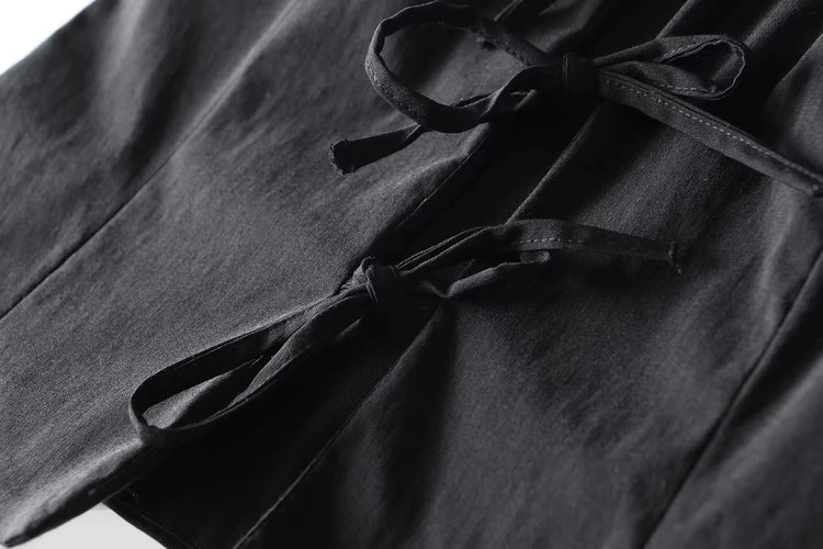 TRAFZA Women Fashion Lace Up Vest V Neck - Lena & Miles Exquisite Boutique LLC.