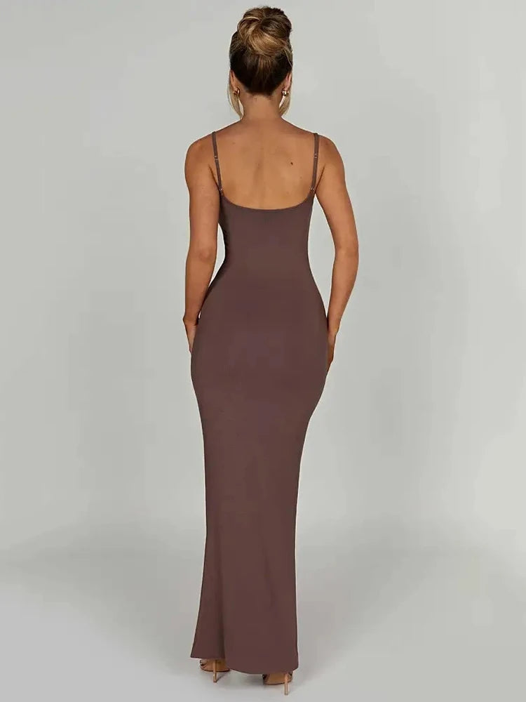 Mozision Spaghetti Strap Backless Bodycon - Lena & Miles Exquisite Boutique LLC.
