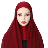 Full Cover Inner Muslim Chiffon Hijab Instant Scarf Islamic Cap Head Wear Caps Underscarf Bone Bonnet Headcover - Lena & Miles Exquisite Boutique LLC.