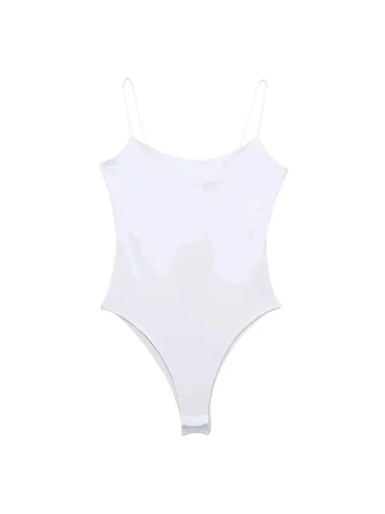 TRZA-Skinny Bodysuits for Women, Backless, Thin Straps, Snap-button, Female Playsuits, Sexy Fashion - Lena & Miles Exquisite Boutique LLC.