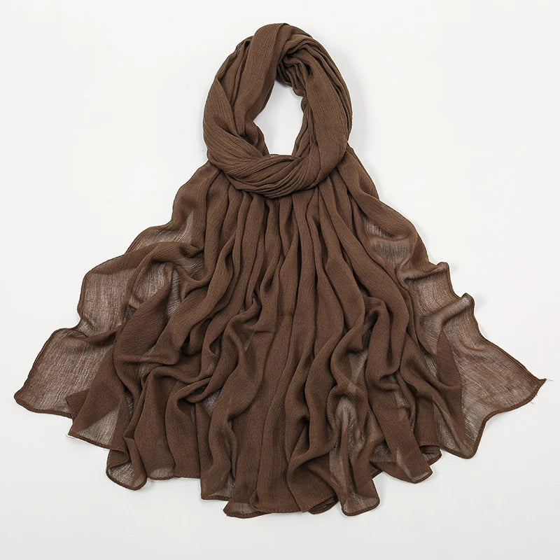 New Crinkle Rayon Hijab For Women Muslim Scarf - Lena & Miles Exquisite Boutique LLC.